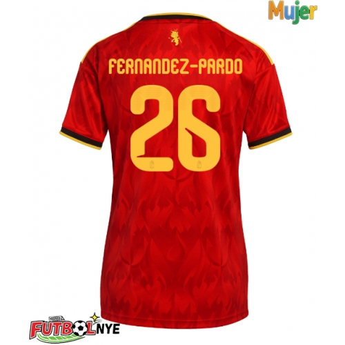Camiseta Bélgica Matias Fernandez-Pardo #26 Primera Equipación para mujer Mundial 2026 manga corta